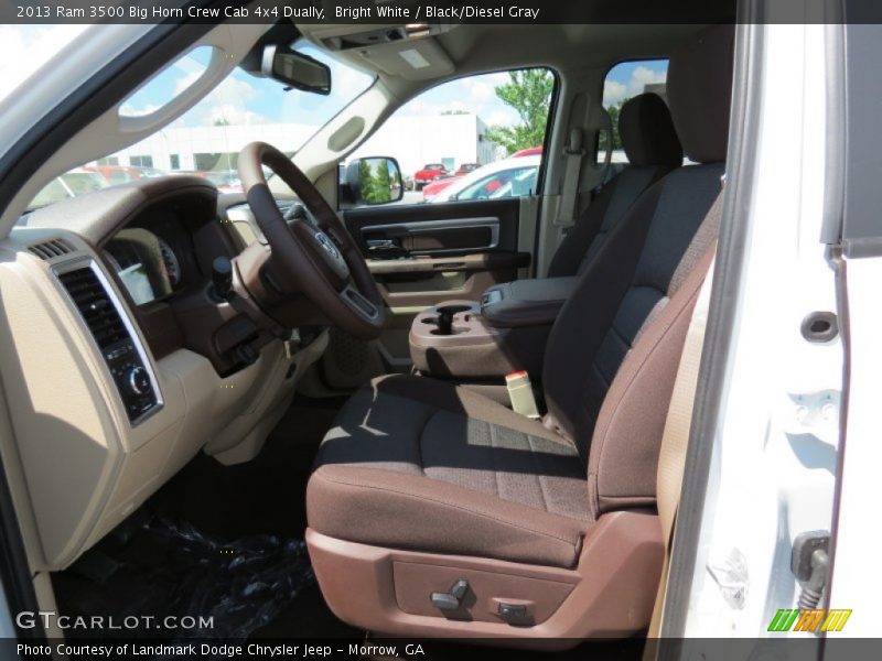 Bright White / Black/Diesel Gray 2013 Ram 3500 Big Horn Crew Cab 4x4 Dually