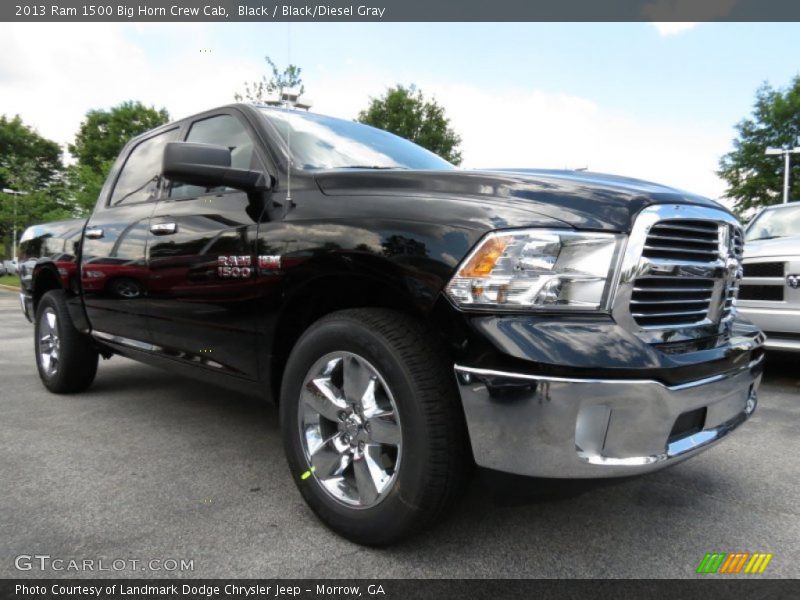 Black / Black/Diesel Gray 2013 Ram 1500 Big Horn Crew Cab