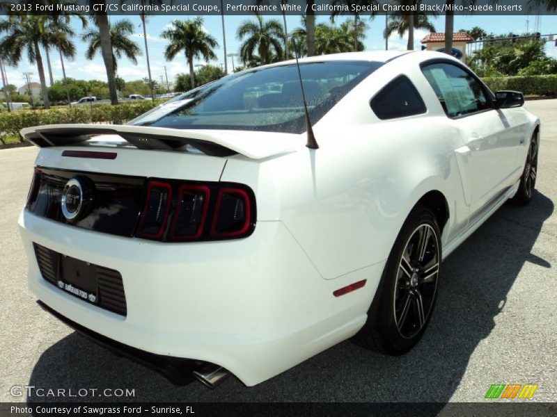 Performance White / California Special Charcoal Black/Miko-suede Inserts 2013 Ford Mustang GT/CS California Special Coupe