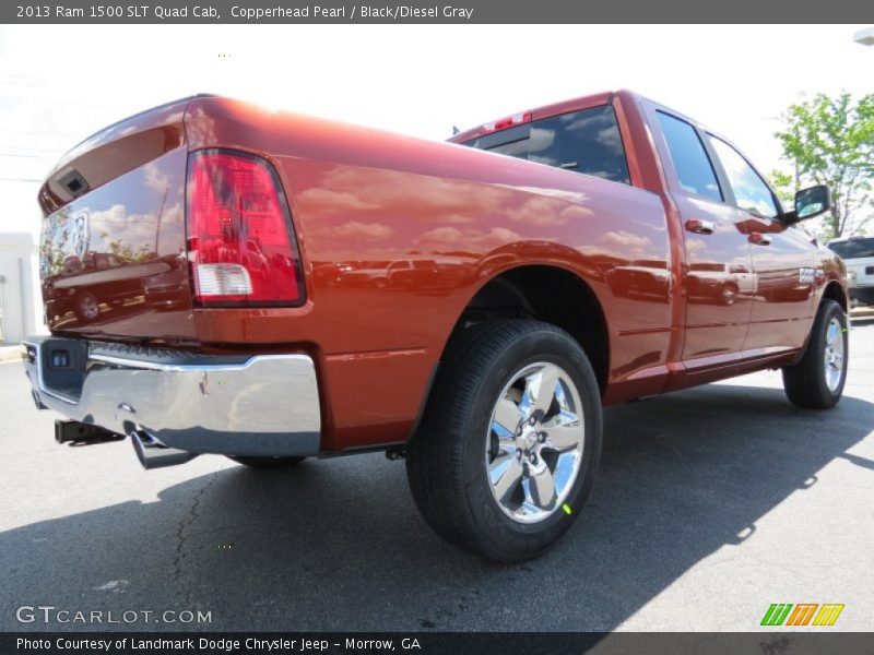 Copperhead Pearl / Black/Diesel Gray 2013 Ram 1500 SLT Quad Cab