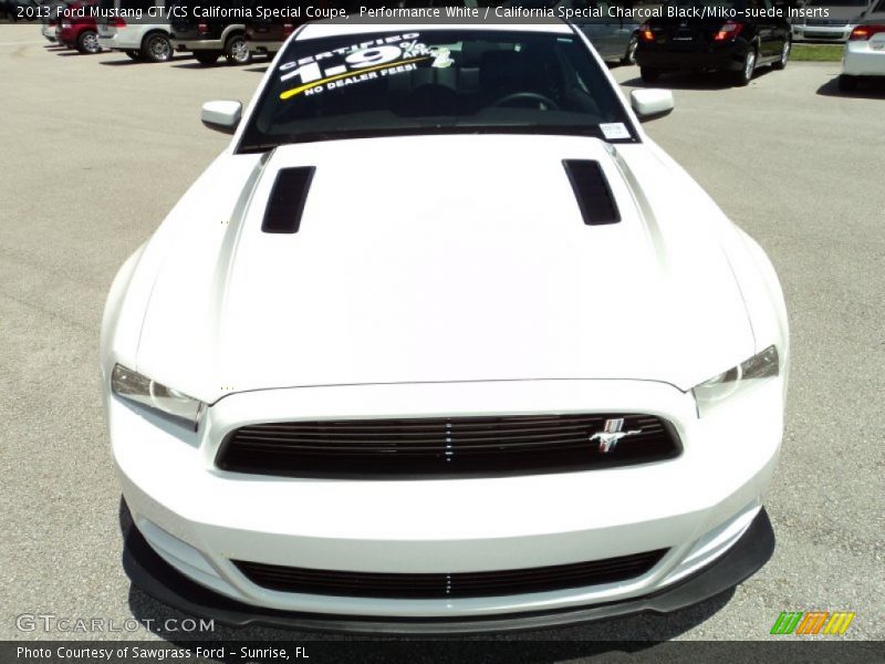 Performance White / California Special Charcoal Black/Miko-suede Inserts 2013 Ford Mustang GT/CS California Special Coupe