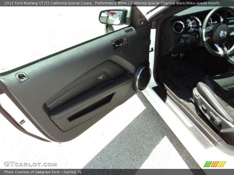 Performance White / California Special Charcoal Black/Miko-suede Inserts 2013 Ford Mustang GT/CS California Special Coupe