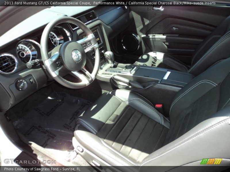 California Special Charcoal Black/Miko-suede Inserts Interior - 2013 Mustang GT/CS California Special Coupe 