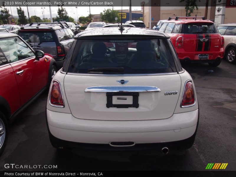 Pepper White / Grey/Carbon Black 2010 Mini Cooper Hardtop