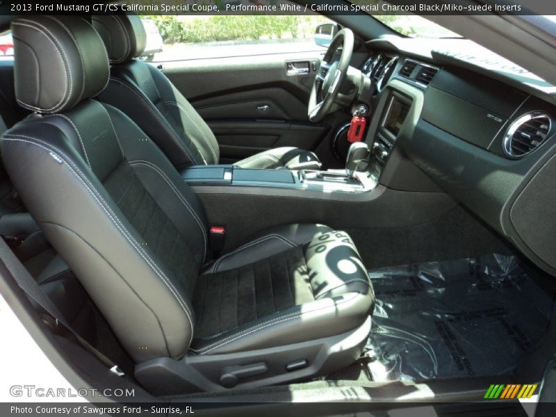 Performance White / California Special Charcoal Black/Miko-suede Inserts 2013 Ford Mustang GT/CS California Special Coupe