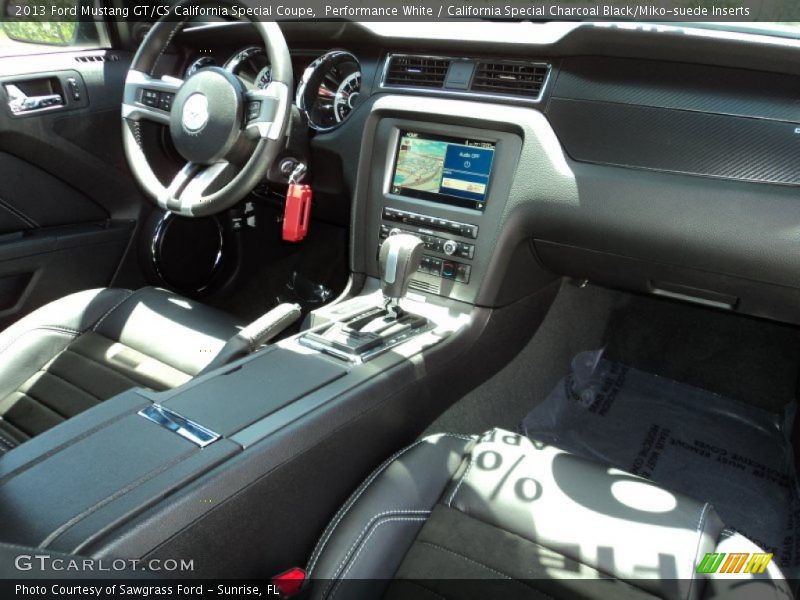 Performance White / California Special Charcoal Black/Miko-suede Inserts 2013 Ford Mustang GT/CS California Special Coupe