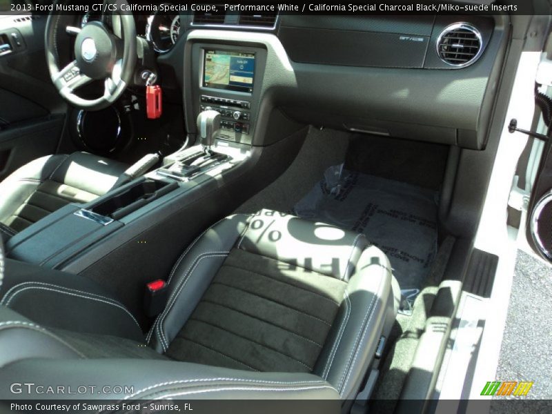 Performance White / California Special Charcoal Black/Miko-suede Inserts 2013 Ford Mustang GT/CS California Special Coupe