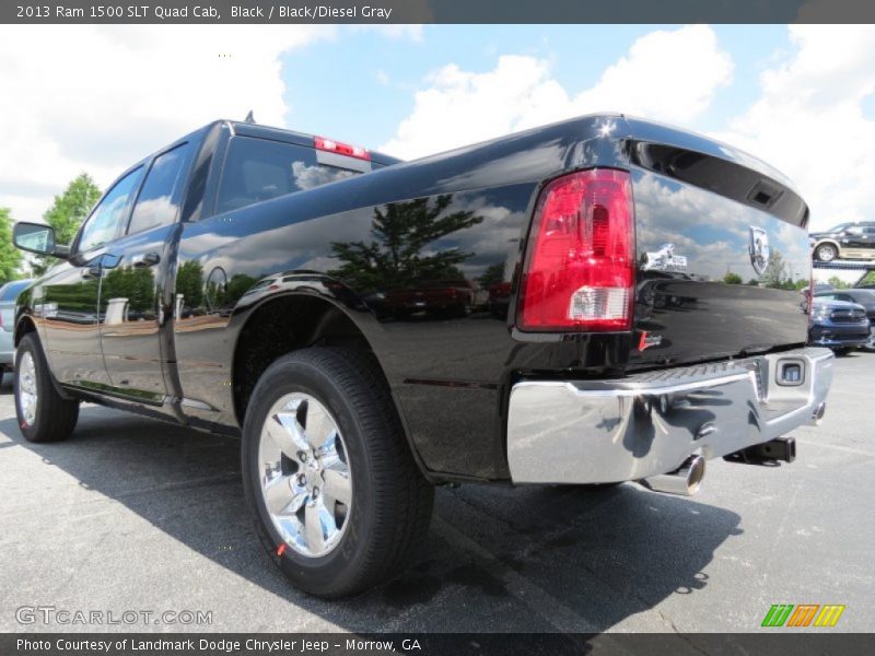 Black / Black/Diesel Gray 2013 Ram 1500 SLT Quad Cab