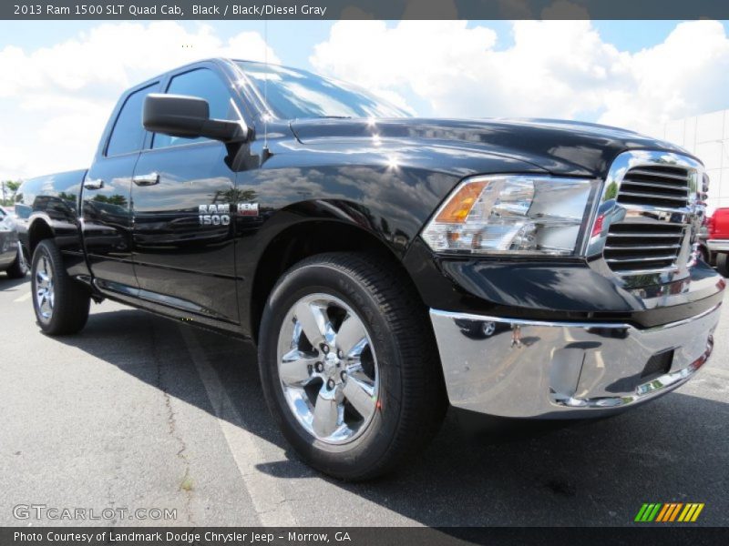 Black / Black/Diesel Gray 2013 Ram 1500 SLT Quad Cab