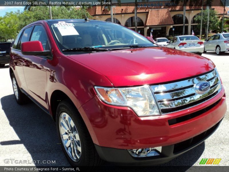 Redfire Metallic / Medium Light Stone 2007 Ford Edge SEL Plus