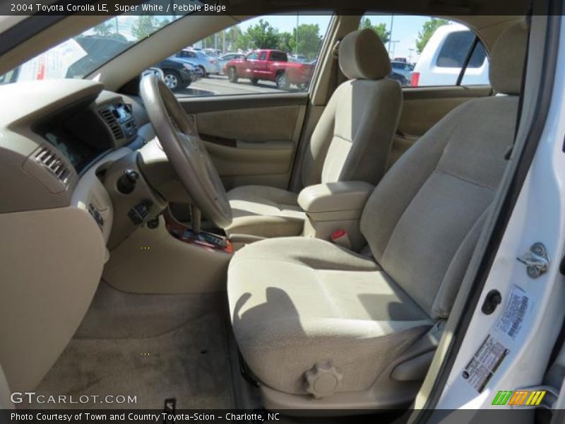 Super White / Pebble Beige 2004 Toyota Corolla LE