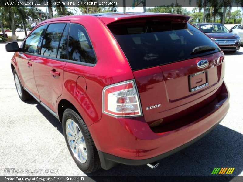 Redfire Metallic / Medium Light Stone 2007 Ford Edge SEL Plus