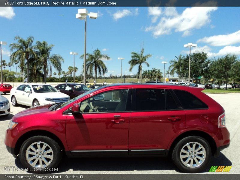 Redfire Metallic / Medium Light Stone 2007 Ford Edge SEL Plus