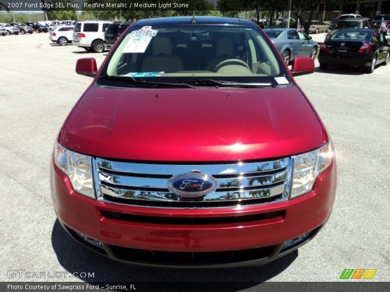 Redfire Metallic / Medium Light Stone 2007 Ford Edge SEL Plus