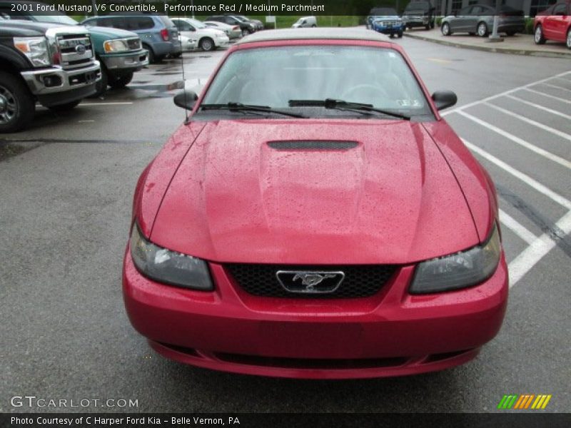 Performance Red / Medium Parchment 2001 Ford Mustang V6 Convertible