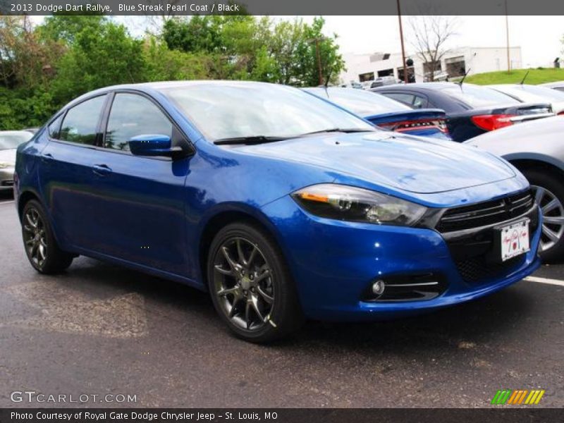 Blue Streak Pearl Coat / Black 2013 Dodge Dart Rallye