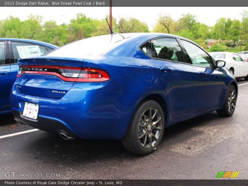 Blue Streak Pearl Coat / Black 2013 Dodge Dart Rallye
