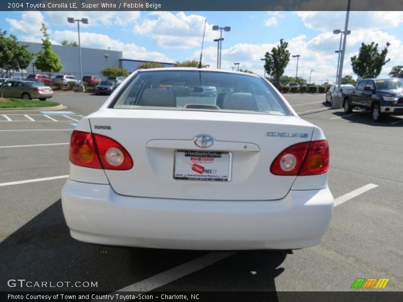 Super White / Pebble Beige 2004 Toyota Corolla LE