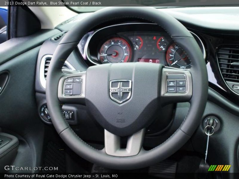 Blue Streak Pearl Coat / Black 2013 Dodge Dart Rallye