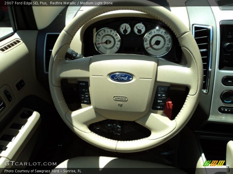 Redfire Metallic / Medium Light Stone 2007 Ford Edge SEL Plus