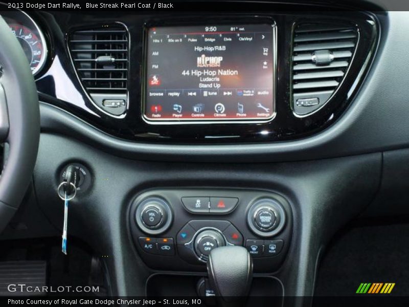 Blue Streak Pearl Coat / Black 2013 Dodge Dart Rallye