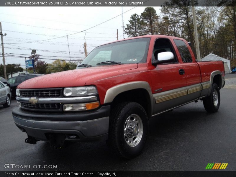 Victory Red / Graphite 2001 Chevrolet Silverado 2500HD LS Extended Cab 4x4