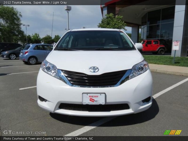 Super White / Light Gray 2012 Toyota Sienna