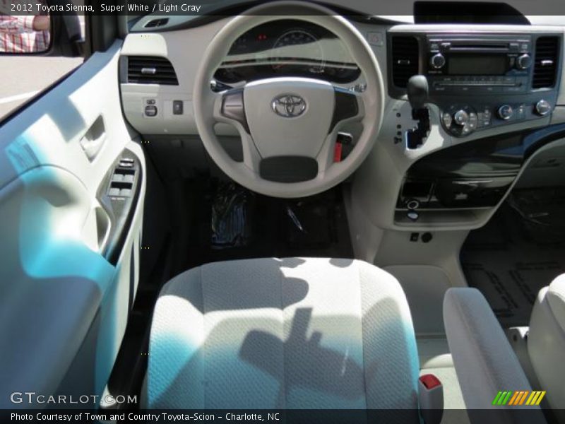 Super White / Light Gray 2012 Toyota Sienna
