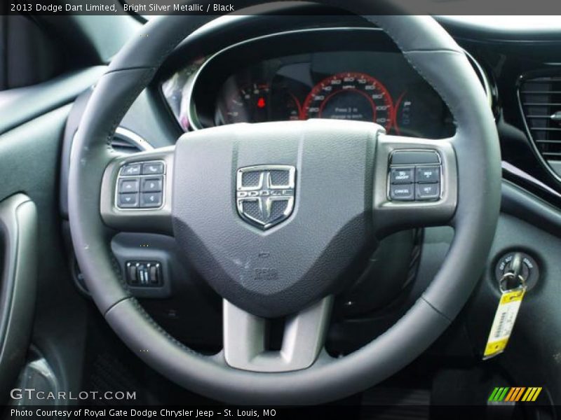 Bright Silver Metallic / Black 2013 Dodge Dart Limited