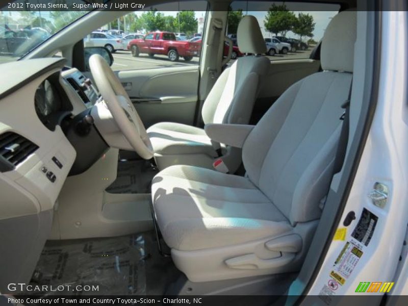 Super White / Light Gray 2012 Toyota Sienna