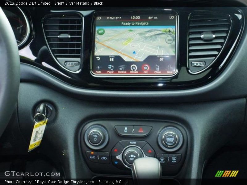 Bright Silver Metallic / Black 2013 Dodge Dart Limited