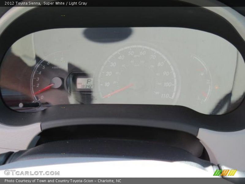 Super White / Light Gray 2012 Toyota Sienna