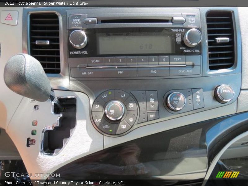 Super White / Light Gray 2012 Toyota Sienna