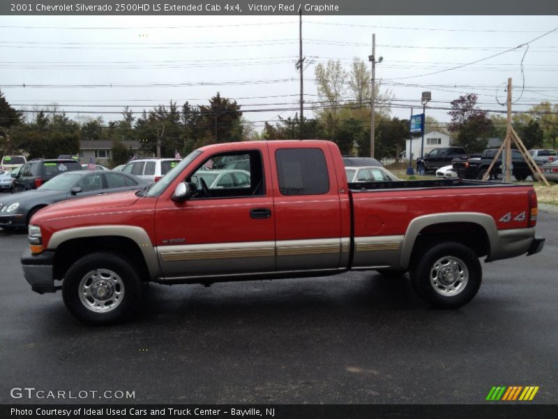 Victory Red / Graphite 2001 Chevrolet Silverado 2500HD LS Extended Cab 4x4