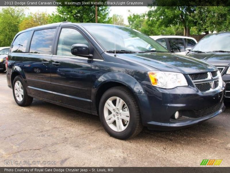 Maximum Steel Metallic / Black/Light Graystone 2013 Dodge Grand Caravan Crew