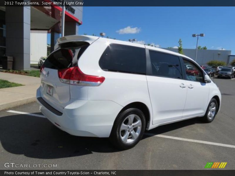 Super White / Light Gray 2012 Toyota Sienna