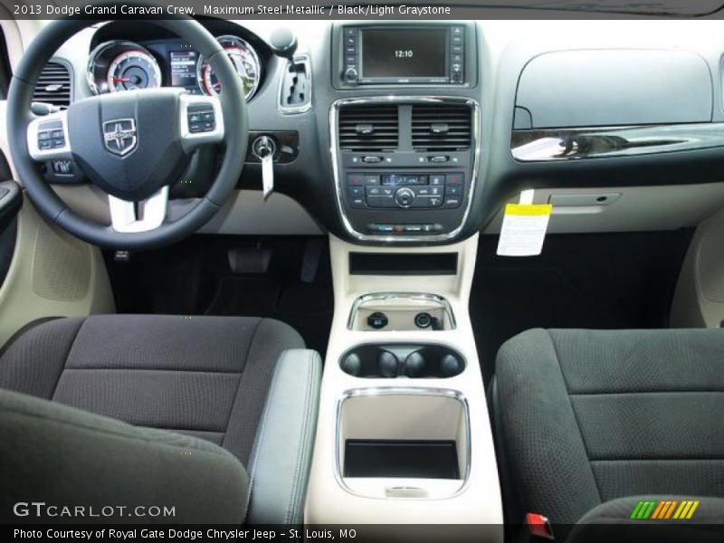 Maximum Steel Metallic / Black/Light Graystone 2013 Dodge Grand Caravan Crew