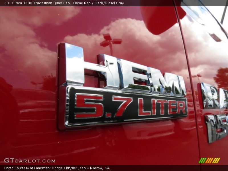 Flame Red / Black/Diesel Gray 2013 Ram 1500 Tradesman Quad Cab