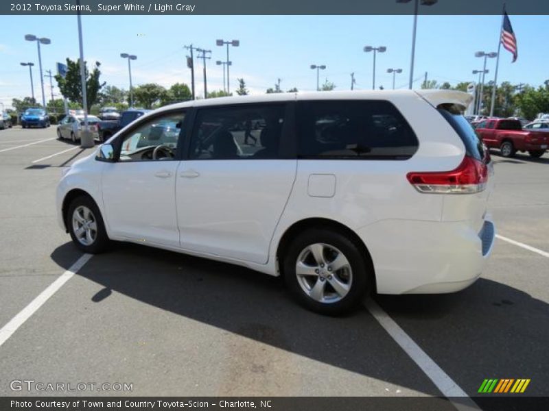 Super White / Light Gray 2012 Toyota Sienna