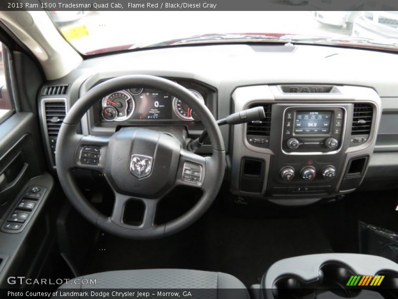 Flame Red / Black/Diesel Gray 2013 Ram 1500 Tradesman Quad Cab