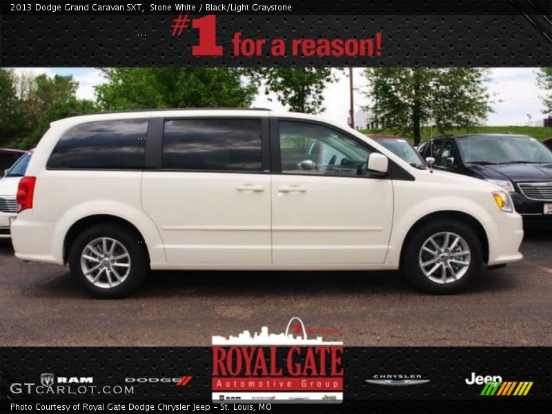 Stone White / Black/Light Graystone 2013 Dodge Grand Caravan SXT