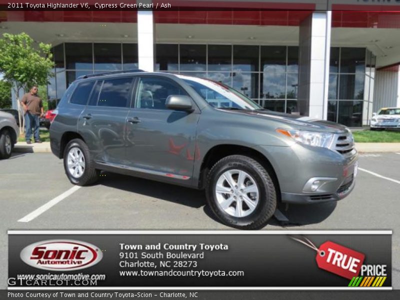 Cypress Green Pearl / Ash 2011 Toyota Highlander V6
