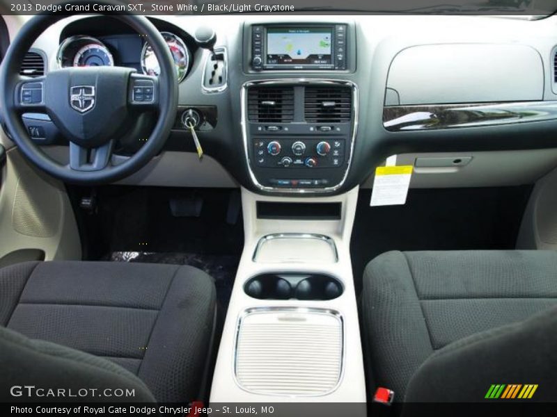 Stone White / Black/Light Graystone 2013 Dodge Grand Caravan SXT