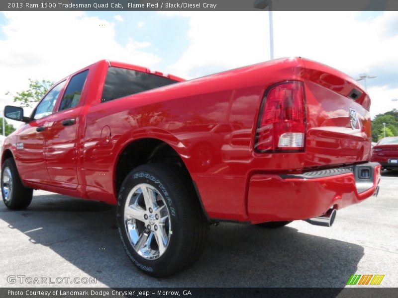 Flame Red / Black/Diesel Gray 2013 Ram 1500 Tradesman Quad Cab