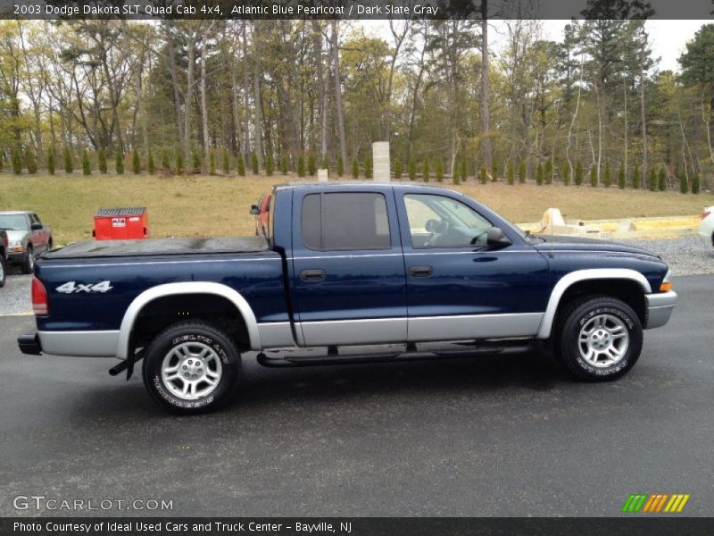 Atlantic Blue Pearlcoat / Dark Slate Gray 2003 Dodge Dakota SLT Quad Cab 4x4