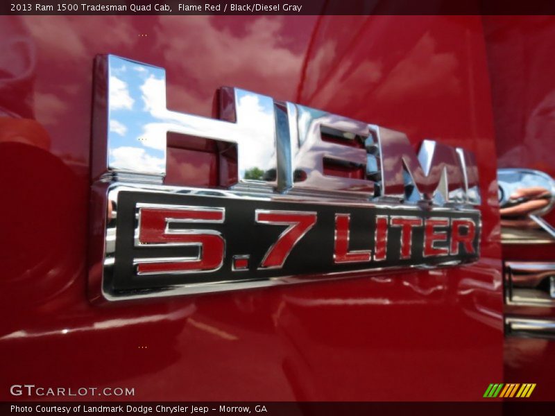 Flame Red / Black/Diesel Gray 2013 Ram 1500 Tradesman Quad Cab