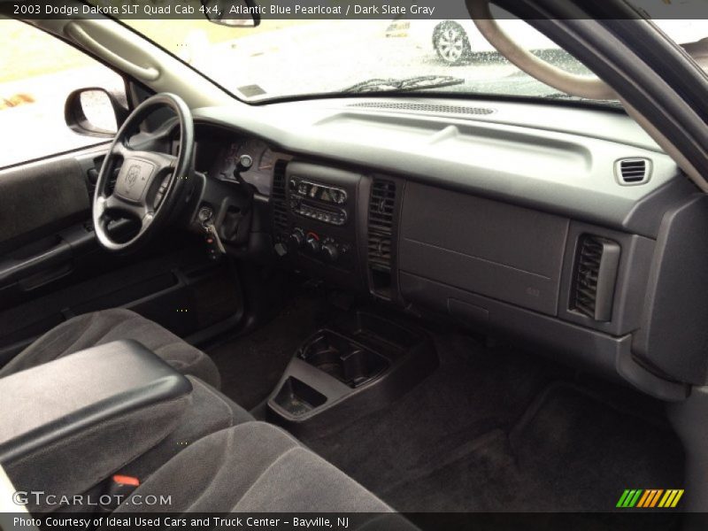 Atlantic Blue Pearlcoat / Dark Slate Gray 2003 Dodge Dakota SLT Quad Cab 4x4