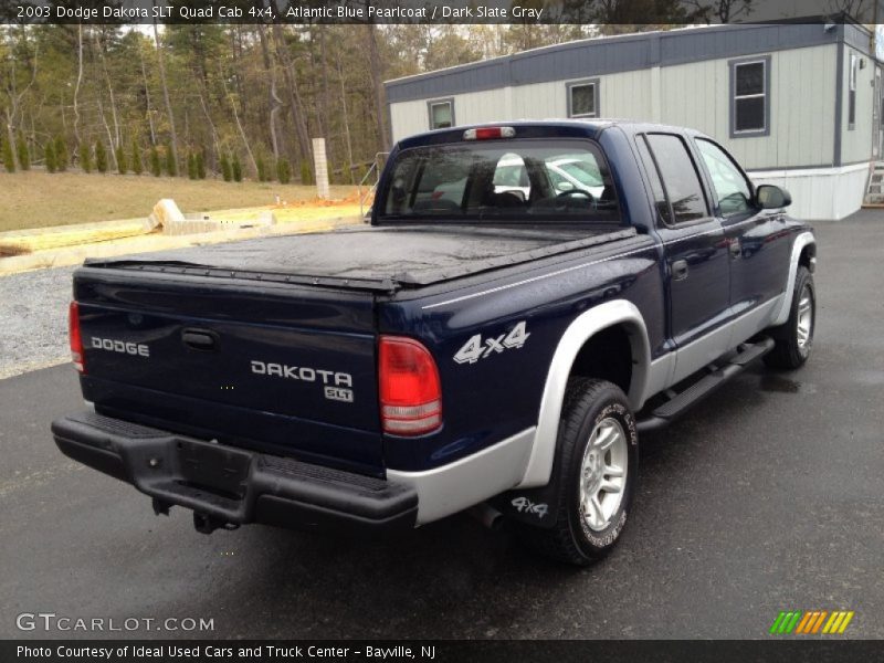 Atlantic Blue Pearlcoat / Dark Slate Gray 2003 Dodge Dakota SLT Quad Cab 4x4