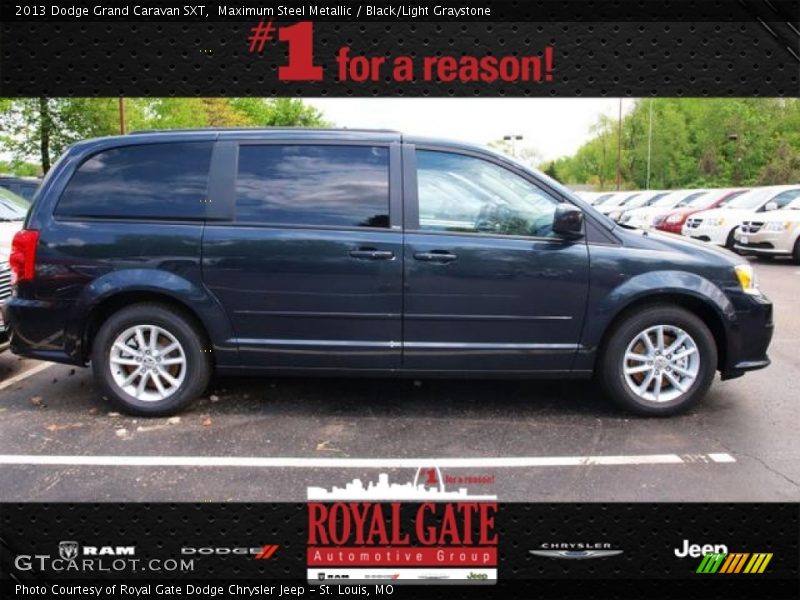 Maximum Steel Metallic / Black/Light Graystone 2013 Dodge Grand Caravan SXT