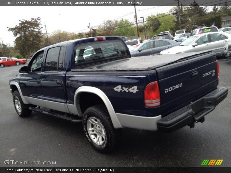 Atlantic Blue Pearlcoat / Dark Slate Gray 2003 Dodge Dakota SLT Quad Cab 4x4